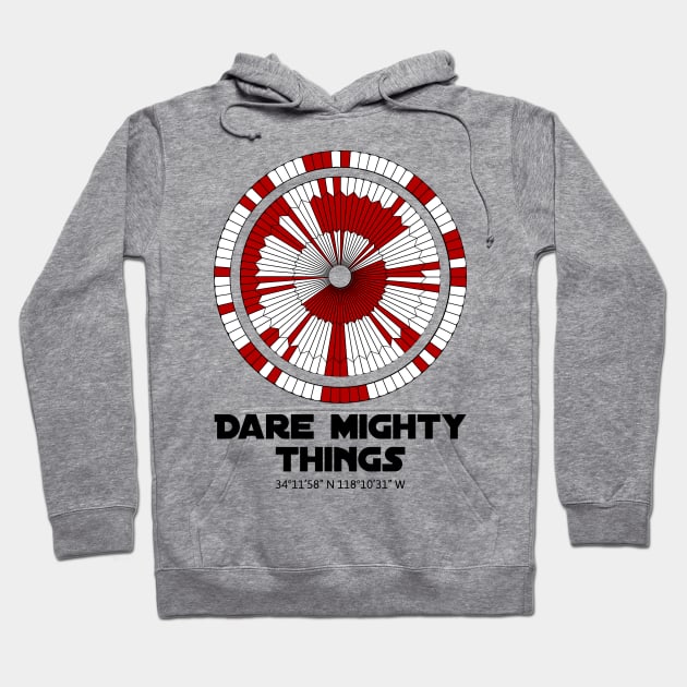 Dare Mighty Things Perseverance Mars Rover Landing Binary Code Pattern Hoodie by star trek fanart and more